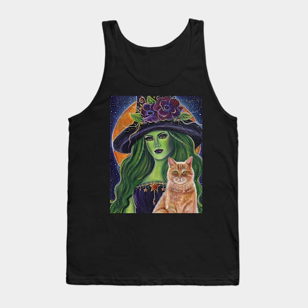 Wild Magic witch and kitty by Renee Lavoie Tank Top by ReneeLLavoie